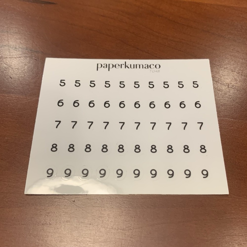 Black And White Number Stickers