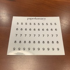 Black And White Number Stickers