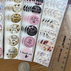 200pcs Cute Thank You Stickers 1” Small Business for Decorate Envelopes Sealing