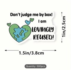 Recycle Packaging Stickers Lovingly Recycled Packaging Labels 500 Stickers US ♻️