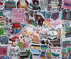 50pcs BOOK stickers, book lovers, teachers, waterproof, FREE shipping*