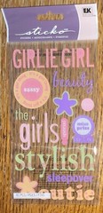 Sticko Girlie Girls Beauty Sassy Miss Priss Stylish Sleepover Cutie Diva Sticker