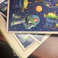 Vtg Hallmark Toy Story Stickers Buzz Lightyear Aliens Emperor Zurg Disney Pixar