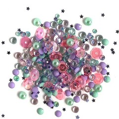 Buttons Galore Sparkletz ALOHA Sparkling Sequin Jewels Embellishment Mix