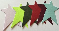 STAR PRIMITIVE Die-cuts(12pc)Approx.2.5×1.5″Holiday•Christmas•Country•Old