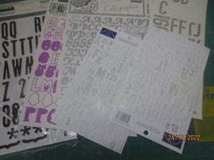 40 Sheets Scrapbooking Stickers Alphabet Mixed Lot – Assorted brands & styles