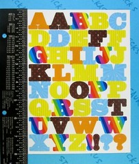 Capital Alphabet Letters Multi Color Sticker Sheet