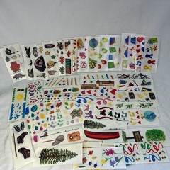 Vtg Creative Memories Sticker Lot School Camping Fall Valentines 40+ Sheets