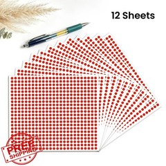 VeriPap 0.25in Dot Stickers Red 6600 PCS