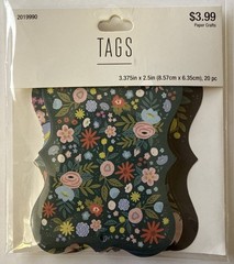 FLOWER TAG Die-Cut(20pc) Hobby Lobby•3.375”x 2-1/2”•Garden•Ephemera•Card Making•