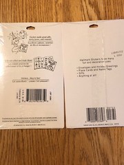 Vintage Hallmark Mary Hamilton Baby Angel Stickers Glitter-trumpeter Angel