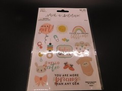the paper studio stick a bilities Baby Girl stickers 30pc
