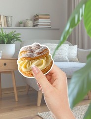 Cream Puff Vinyl Die Cut Stickers Set Scrapbooking Laptop Water Bottle