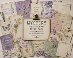 Mystery Junk Journal Scrap Pack – Vintage Ephemera Bundle