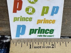 ✅ Vintage 1 Sheet of 29 Rule the Court Tennis Ball Prince Stickers