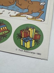 Lot 100s Vintage SCHOLASTIC & Troll Christmas Stickers NEW