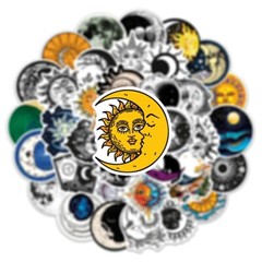 50pcs MOON Phase Stickers, Full Crescent New Moon, Mystery, Witch,Astrology, 203