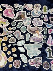 70 Girlie Princess Mermaid Stickers – Thick Quality – Small to Large Stickers
