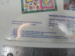 SANDYLION PHOTO SCRAPBOOK STICKERS 1998 BABY LOONEY TUNES