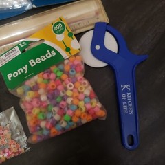 HUGE Crafting Lot Stickers Beads Straws Clothespins Pearls Candles Rulers Crafts