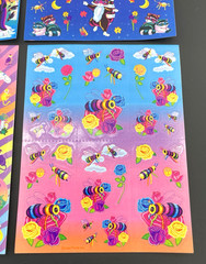 Lisa Frank Stickers Lot 6 Sheets S362 S363 S365 S366 S367 S369 Full Sheets