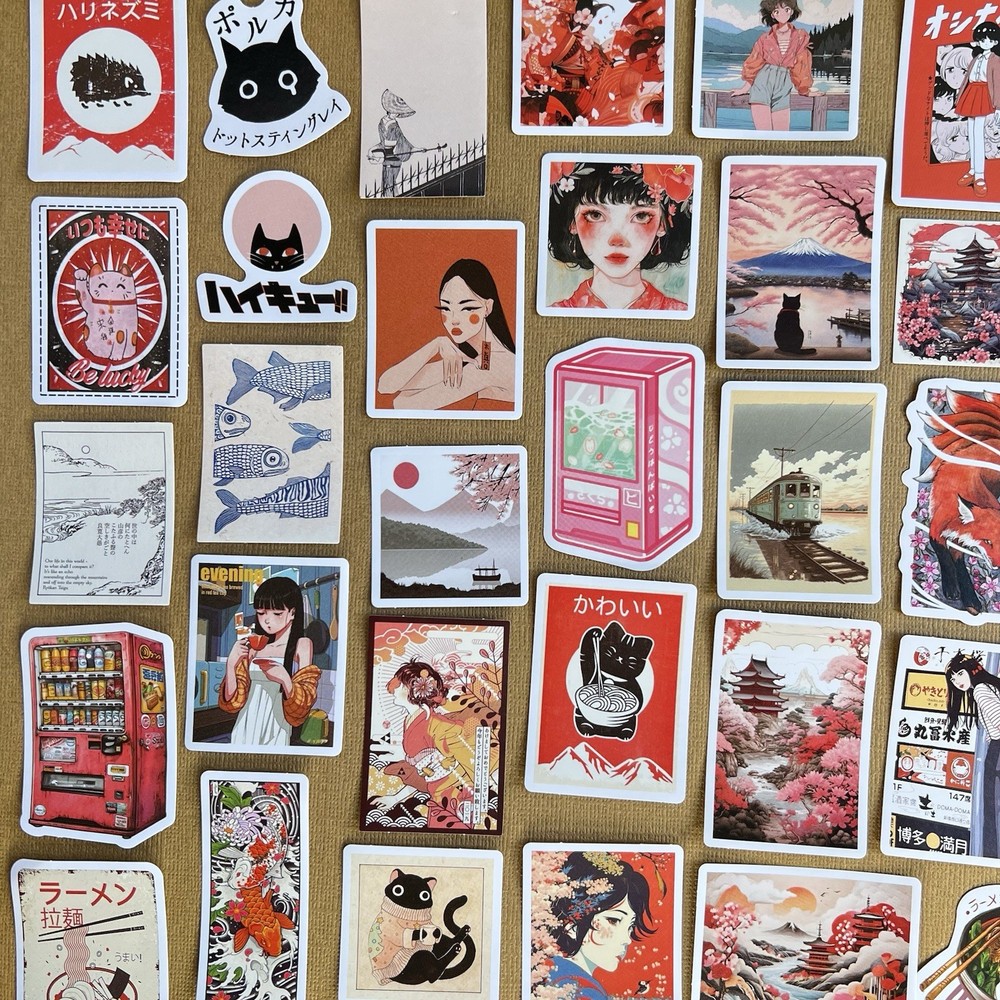 Japanese Anime Girl Collage Stickers Travel Junk Journal Scrapbooking