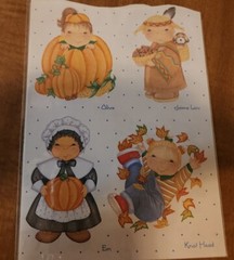 VTG Lot 10 Sheets Fall, Autumn, Halloween, Thanksgiving, Fall Festival Turkey