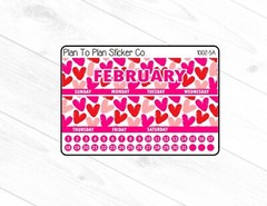 1002-5A~~February 7X9 Monthly View Planner Stickers.