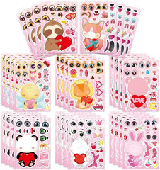 48PCS Mermaid Stickers for Kids, Make-A-Face Stickers for Crafts & Activities