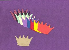 CROWN 2 die cuts scrapbook cards