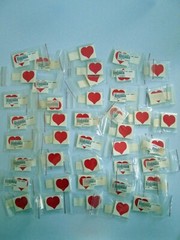 NEW 420 (42 Packs of 10) 3-Way Red Heart Body Stickers Sun Sunless Tanning Scrap