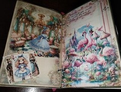 Beautiful Alice In Wonderland Junk Journals Scrapbook USA Seller