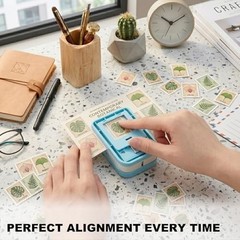 Postage Stamp Puncher -1X1inch Square Scalloped Edge Paper Puncher, 1×1 inch
