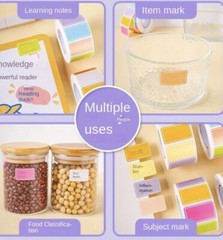 500 pcs Sticker Label/Seals Natural Pastel Blank Roll Semi Gloss Self Adhesive