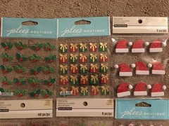 Lot 7 Pks Christmas Stickers For Crafts/Scrapbook Recollections & Jolee’s 3-D
