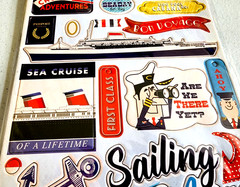 Carta Bella Let’s Cruise Chipboard Stickers Steven Duncan Travel Scrapbooking