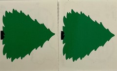CHUNKY GREEN TREE Stickers (2pc)Mrs.Grossman’s•Christmas •Holiday•Garden•Branch•
