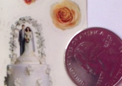 WEDDING DAY Sticker(11pc)Approx.4″x 4″ Paper House•Bride•Groom •Cake•Flowers•