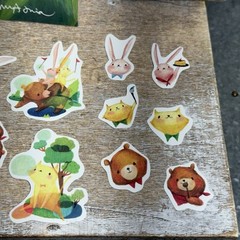 Lot of 12 ATO Planning Stickers Cat, Bear, Bunny & MIA Assorted Sizes Brand New
