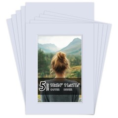 18×24 Inch White Picture Mats Board For 12×18 Inch Photos Pre-Cut 5 PCS