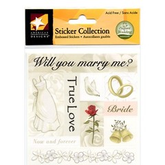 3-PACK American Traditional Designs Wedding Stickers, Elegant Wedding
