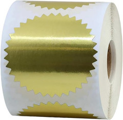 250 Pcs 2 Inch round Foil Embossing Stickers Blank Certificate Seals Self