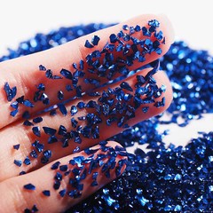 45 Gram Glass Crushed Chips Powder Irregular Shape Nail Art Tips + Storag Box