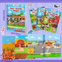 AKASISRUG Animal Farm Vehicle Sticker Books