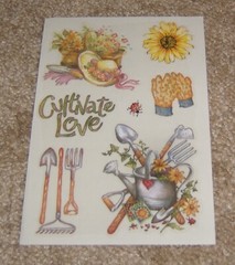 PSX Designs Sticker Sheet ~ Cultivate Love….Gardening Tools & Flowers