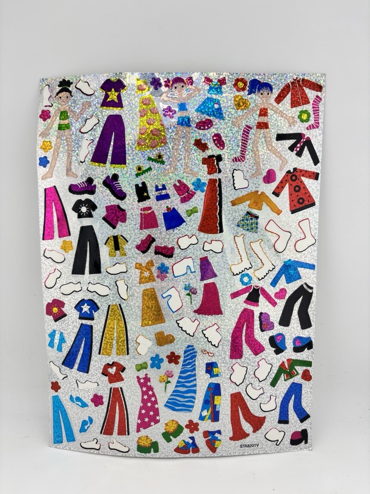 Jot 123 Mini Paper Doll Stickers Laser Ages 3+ Kids Craft Activity Sheet