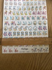 NRN Designs ALPHABET Alpha Letters Baby Scrapbook Stickers ROLL Animals Toys