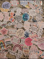 Inspirational Jesus Christian Stickers – 50Pcs Bible Verse Phrase Multicolor