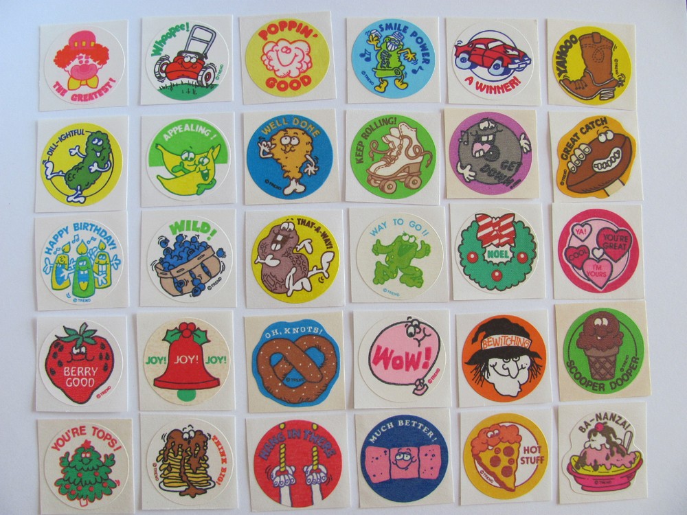 Vintage Scratch and Sniff Stinky Matte Trend Stickers Collectible – You Choose