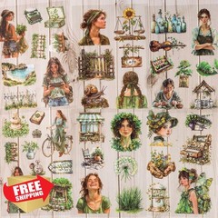 YagCu Spring Stickers for Journaling, 200Pcs Large Size Season Junk Journal S…